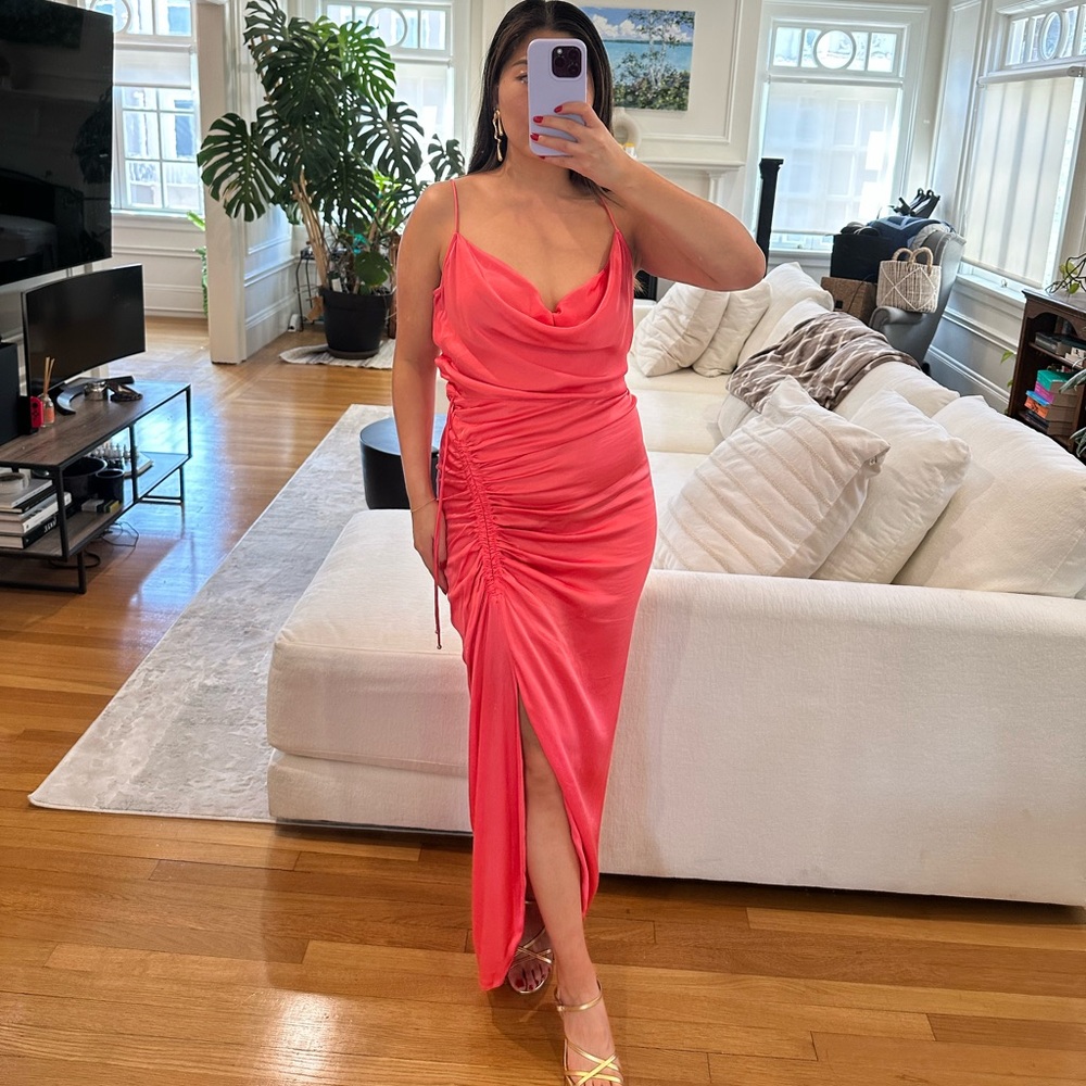NWT Coral Veronica Beard silk slip dress